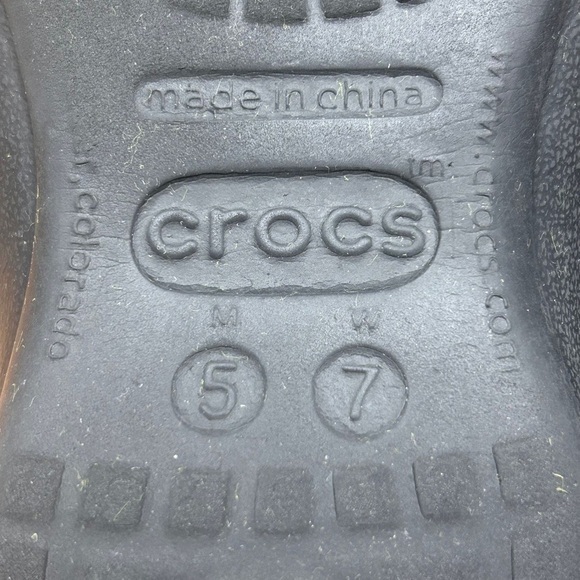 Crocs Athens Thong Flip Flops Size M-5/W-7 Black Comfort Rubber - Picture 7 of 8